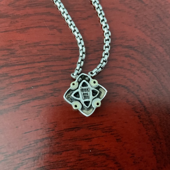 David Yurman Necklace 16” onyx with rubies - Picture 2 of 2